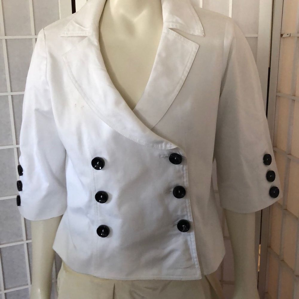 Anne Fontaine Cotton Cropped Jacket  sz 40euro